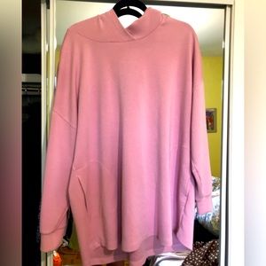 PLUS SIZE 2X baby pink hooded sweater VERY CLEAN & SOFT